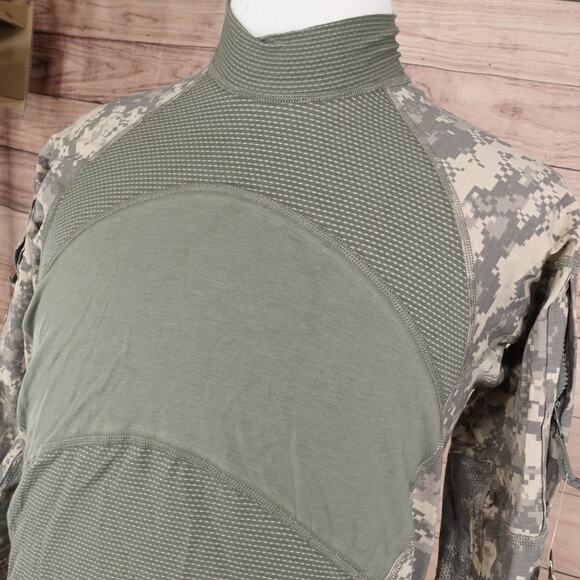 Massif Army Combat Shirt Mens Medium Green Camo ACS Tactical Flame Resistant Top - Picture 2 of 11
